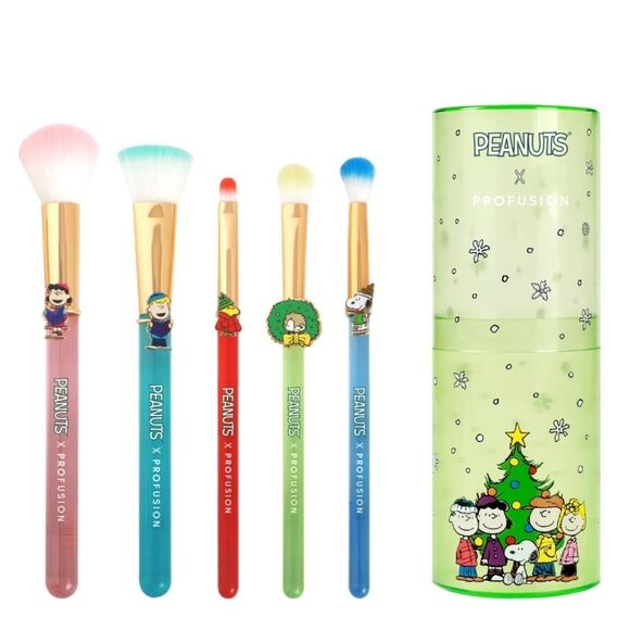 Profusion Cosmetics X Peanuts Holiday Merry & Bright Brush Set w/Cass - Picture 6 of 9